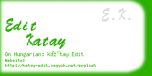 edit katay business card